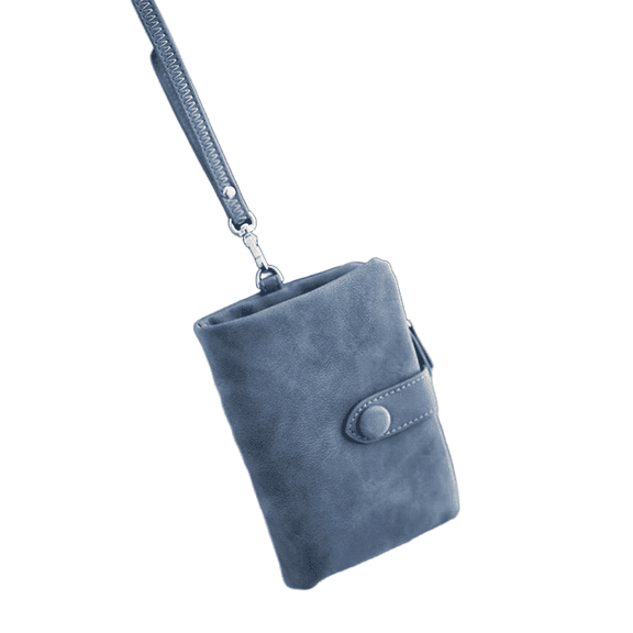 GASTROPOD Small Wallet Frosted Short Portable Change Wrist Wallet Korean Fashion Wallet Women Sapphire