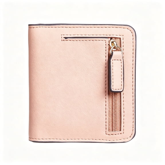 GASTROPOD Small Wallet for Women,Slim Bifold Credit Card Holder,Compact Rfid Blocking Cash Wallet,Billfolds Thin Leather Zipper Pocket,Mini Wallet Gift for Ladies Teen Girls Travel with Id Window