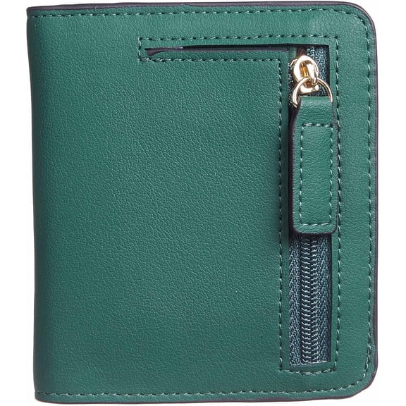 GASTROPOD Small Wallet for Women,Slim Bifold Credit Card Holder,Compact Rfid Blocking Cash Wallet,Billfolds Thin Leather Zipper Pocket,Mini Wallet Gift for Ladies Teen Girls Travel with Id Window