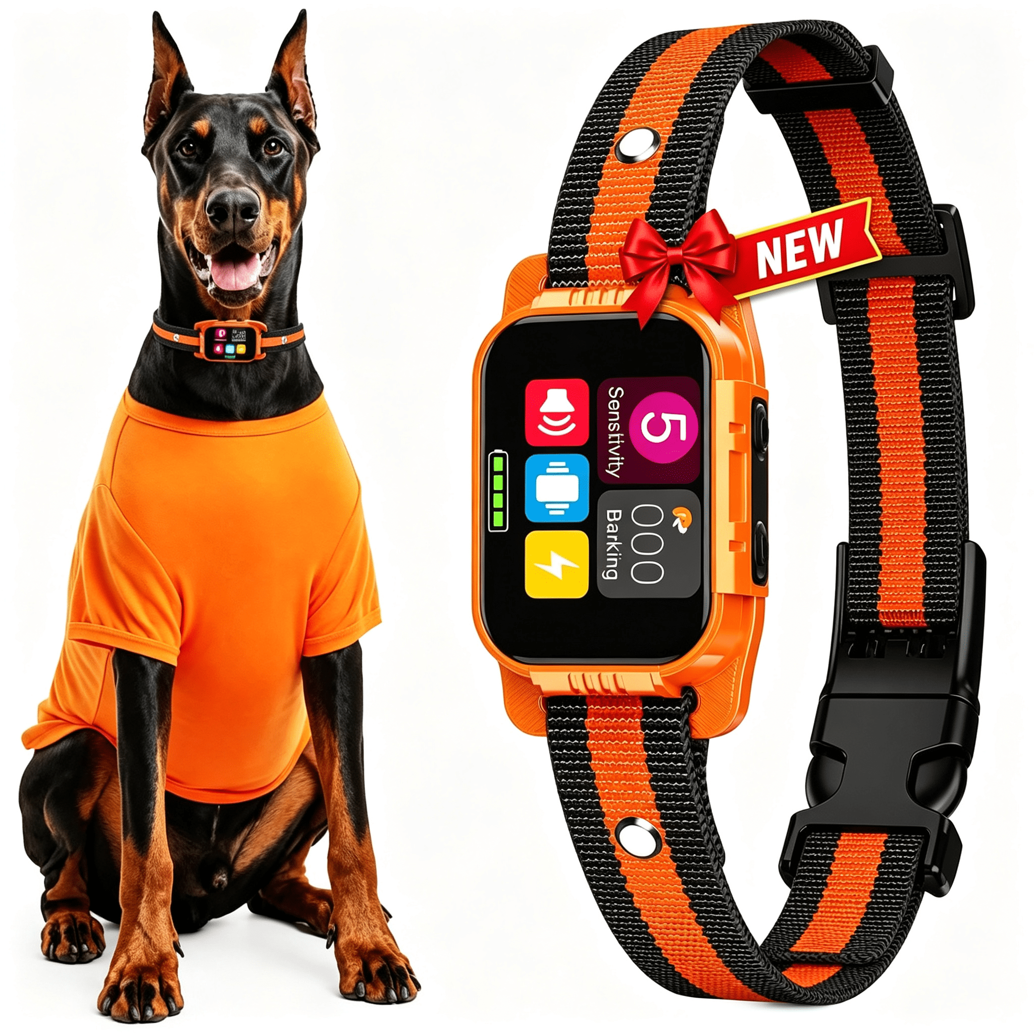 GASTROPOD Smart Dog Bark Collar-Anti Barking Device for Large Medium ...