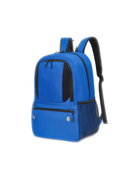 Soccer Bag,Waterproof Design Basketball Bag,External Pockets Basketball Backpack,Blue