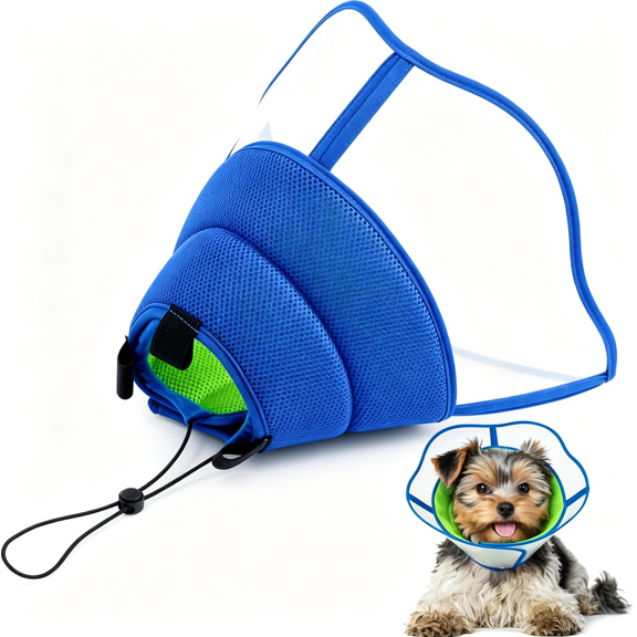 GASTROPOD Soft Dog Cone Collar-Adjustable Recovery Padding Cone for Small Dogs After Surgery to Stop Licking,Breathable Lightweight Elizabethan Protective Neck Collar for Pet Cat Puppy (S)
