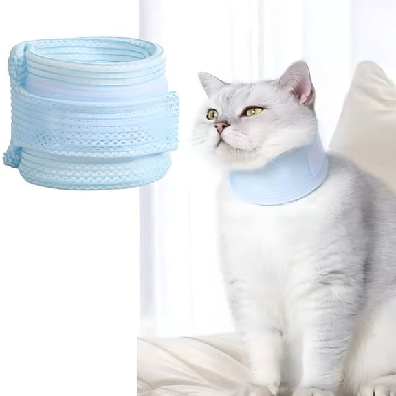 GASTROPOD Soft Dog Cone for Small Pets, Breathable Cat Neck Brace, Adjustable Anti-Lick Collar for Post-Surgery Recovery