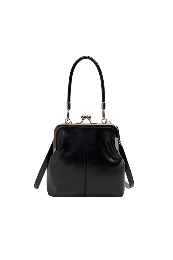 Soft Faux Leather Crossbody Bag Womens Shoulder Purse Lightweight Handbag Compact Everyday Carry Minimalist Design Small Capacity Boho Style Bag Black Pu Textured Handbag
