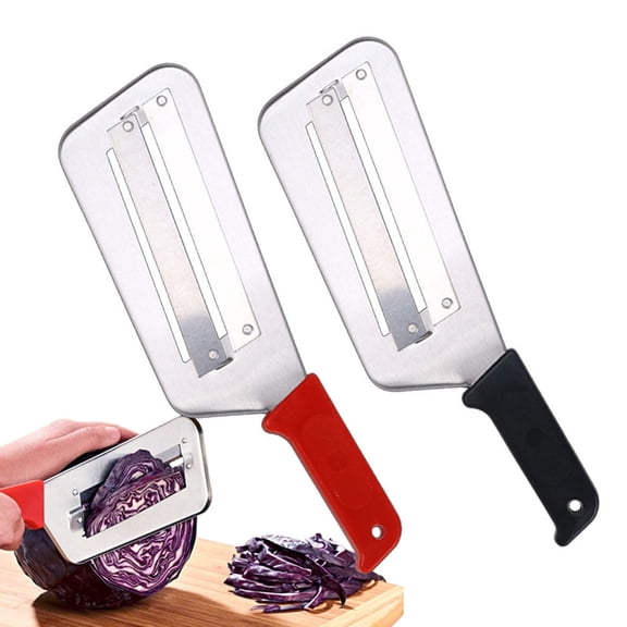 GASTROPOD Stainless Steel Double Blade Vegetable Slicer Knife, Powerful Cabbage Slicer, Multi-Purpose Kitchen Peeler, Mandoline for Carrots, Cucumbers, Cheese, 8 Inch