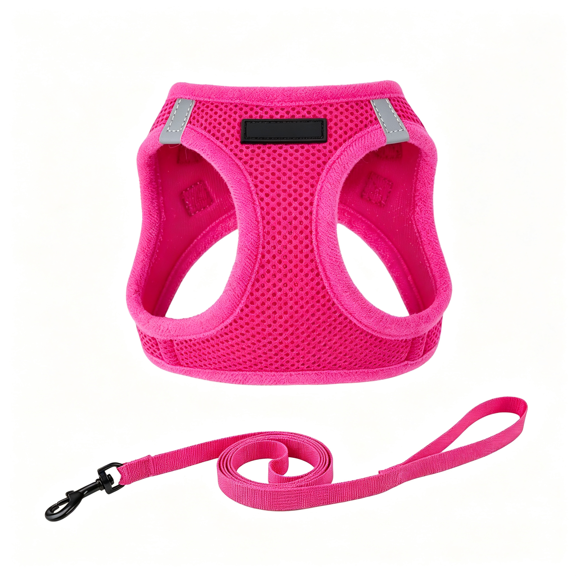 GASTROPOD Step-In Pet Harness - All Weather Mesh, Adjustable Step in Harness for Cats and Dogs by - 307S Fuchsia, Adjustable Step in Harness for Cats and Dogs Adjustable Cat Harness
