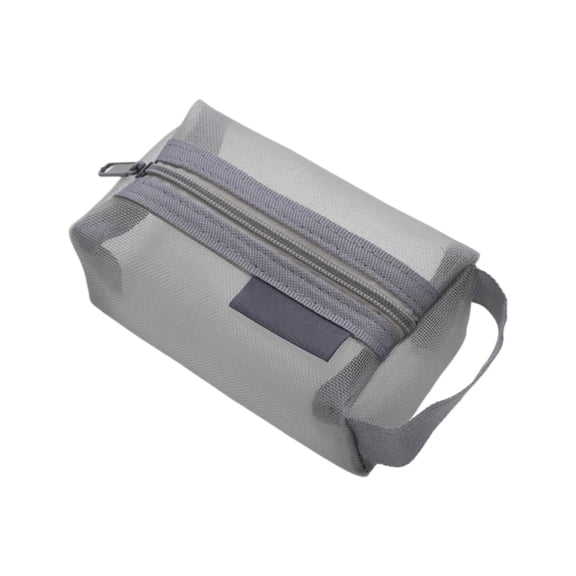 GASTROPOD Storage Bags for Clothes,Portable Square Mesh Storage Bag Zippered Mesh Cosmetic Bag Small Square Mesh Purse Travel Storage Carry Pouch Storage Bags Dorm Room Essentials Grey
