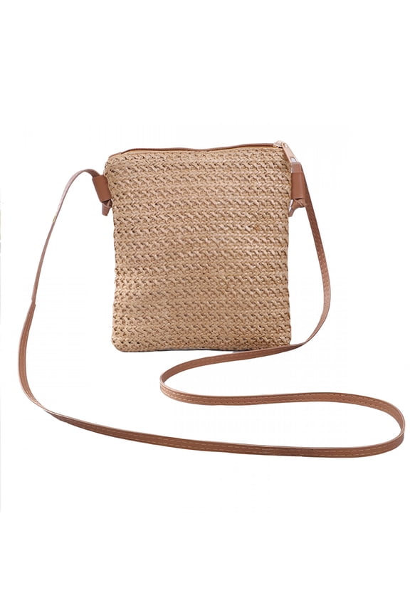 Straw Bag Women Woven Purse Crossbody Handbag Beach Travel Summer Tote Purse