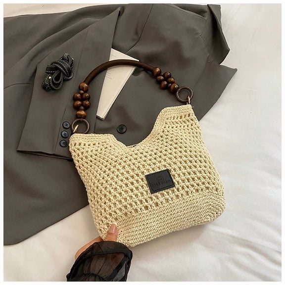 GASTROPOD Straw Beach Bag for Women - Handmade Raffia Woven Tote Handbag, Summer Purses for Women 2026 Mesh Beach Purse for Vacation Holiday