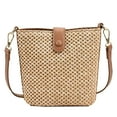 thumbnail image 1 of GASTROPOD Straw Beach Bags for Women Rattan Purse Summer Straw Cross-Body Bag Raffia Handbag Purses Shoulder Bag Small Bucket Bag, 1 of 7