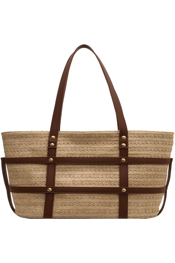 Straw Beach Bags for Women, Straw Tote Bag, Rattan Purses, Summer Raffia Handbag, Wicker Purse Shoulder Bag