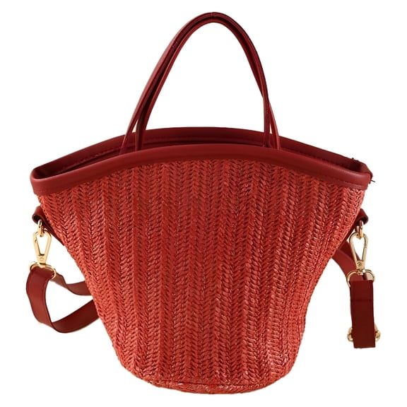 GASTROPOD Straw Beach Bags for Women Woven Crossbody Bags Handmade Tote Bag Raffia Bag Straw Purse Sling Bag Handbag Summer Vacation