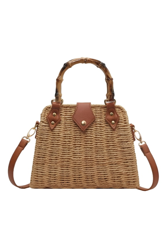 Straw Crossbody Bags for Women Beach Handbags Wicker Summer Purse Woven Island Beach Bags Natural Bag Woven Crossbody Bags for Women