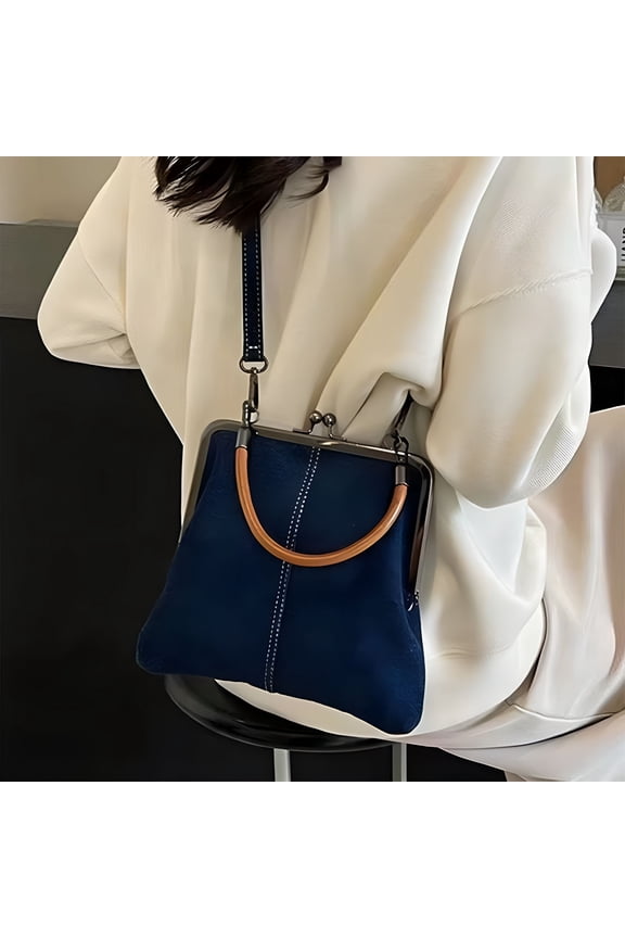 Stylish Handmade Canvas Tote Bag for Women,Small Crossbody Shoulder Bag,Denim Patchwork Handcrafted Purse,Multi Functional Compact Handbag for Casual & Formal Outings