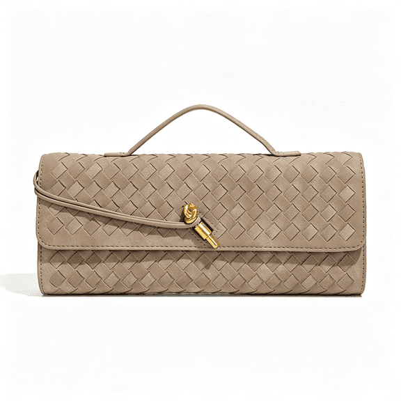 GASTROPOD Suede Woven Evening Clutch Purses Women Crossbody Shoulder Handbag|Trendy Slouchy Woven Clutch Purses,Everyday Use for Party,Formal,Fresh Odor-Free,Comfortable,Easy to Clean,Fashion