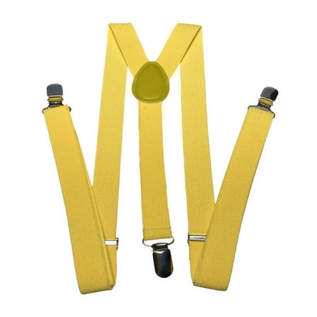 GASTROPOD Suspenders for Men Adjustable Length Men's Suspenders Elastic Material for Casual and Formal Suspenders for Men Heavy Duty 2.5cmx100cm,Yellow