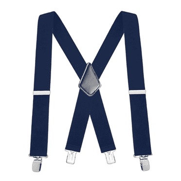 GASTROPOD Suspenders for Men 6 Clips Adjustable Length Elastic Polyester Suspenders for Men Heavy Duty Crossback Style Men's Suspenders 5x120cm,Blue