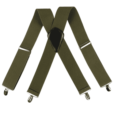 GASTROPOD Suspenders for Men Adjustable Length Crossback Design Suspenders for Men Heavy Duty Clips Elastic Men's Suspenders 5x100cm,Green