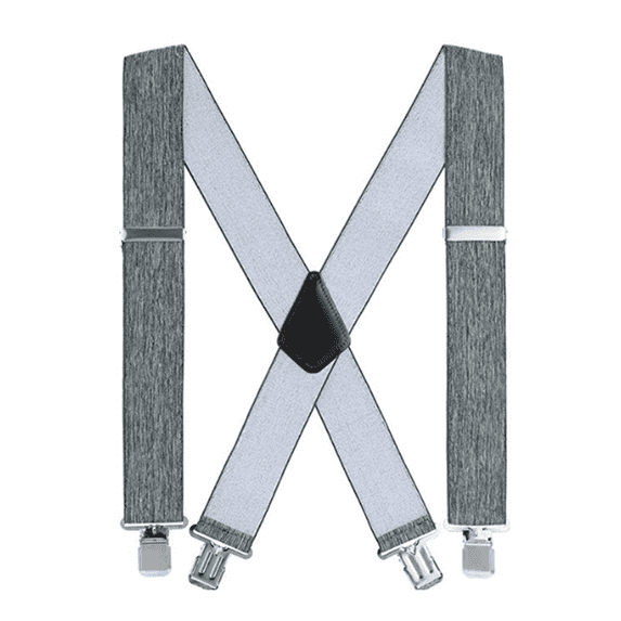 GASTROPOD Suspenders for Men Heavy Duty Adjustable Suspenders 6 Clips Elastic Crossback Men's Suspenders 3.5x120cm,Gray