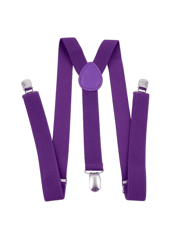 Suspenders for Men Strong Elastic Y-Shaped Mens Suspenders Adjustable Clips for Men Suspenders for Men Heavy Duty 2.5x100cm,Purple