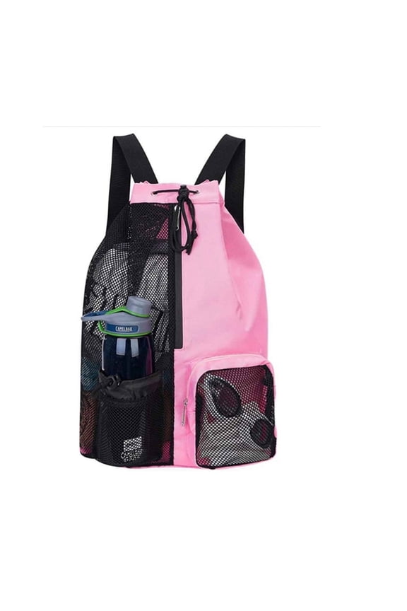 Stylish Mesh Swim Backpack for Beach,Adjustable College Backpack for Gear