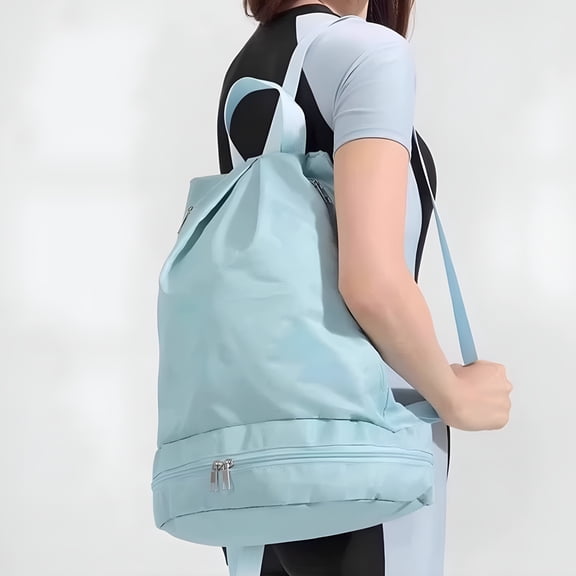 GASTROPOD Swimming Storage Bag Women Dry Wet Separate Swimming Bag Swimsuit Special Waterproof Storage Bag Fitness Backpack Men Beach Outdoor(Blue)