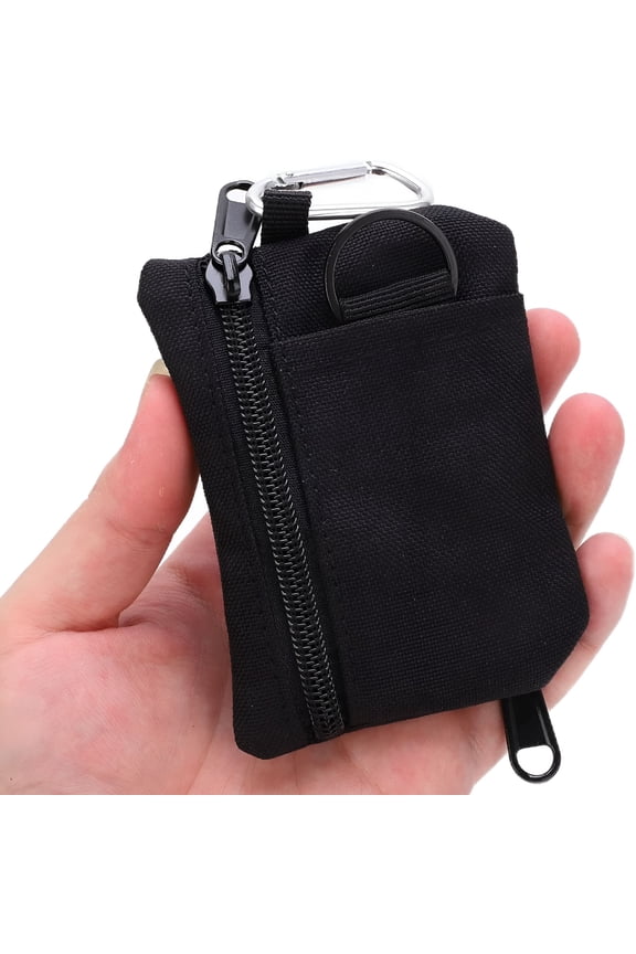 Tactical Compact EDC Pouch, Water Resistant Utility Coin Purse Keychain, Mini Waist Pack Organizer for Travel Hiking Essentials