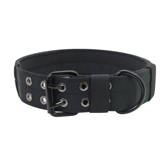 GASTROPOD Tactical Dog Collar, Heavy Duty Nylon Pet Training Collar with Metal Buckle, Adjustable K9 Collar with D Ring and ID Patch for Medium Large Dogs, Military Style Outdoor Gear