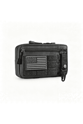 Tactical Molle Admin Pouch Utility Laser Cut Edc Tool Pouch Bag Horizontal Modular Pouches Include Us Flag Patch and Keychain Modular Molle Pouches
