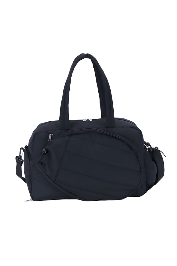 Tennis Bag for Women Men, Tennis Gym Bag Holds 2 Rackets with Shoe Compartment Wet Pocket, 35 L Capacity Sports Duffle Handbag (Black)