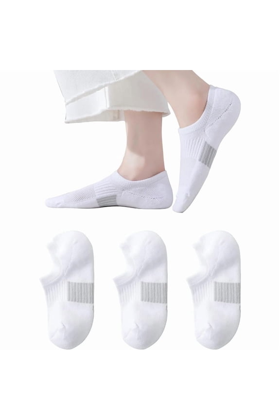 Thick No Show Socks for Women Athletic Ankle Socks Cushioned Running Low Cut No Show Socks Non Slip 3/6 Pairs