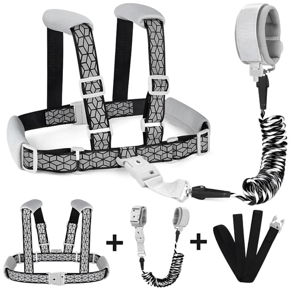 GASTROPOD Toddler Harness Leash,Reflective Kid Harness with Anti Lost Wrist Link,Child Walking Harness Kids Leash Wristband Belt with Lock for Baby Boys Girls to Outdoor Travel