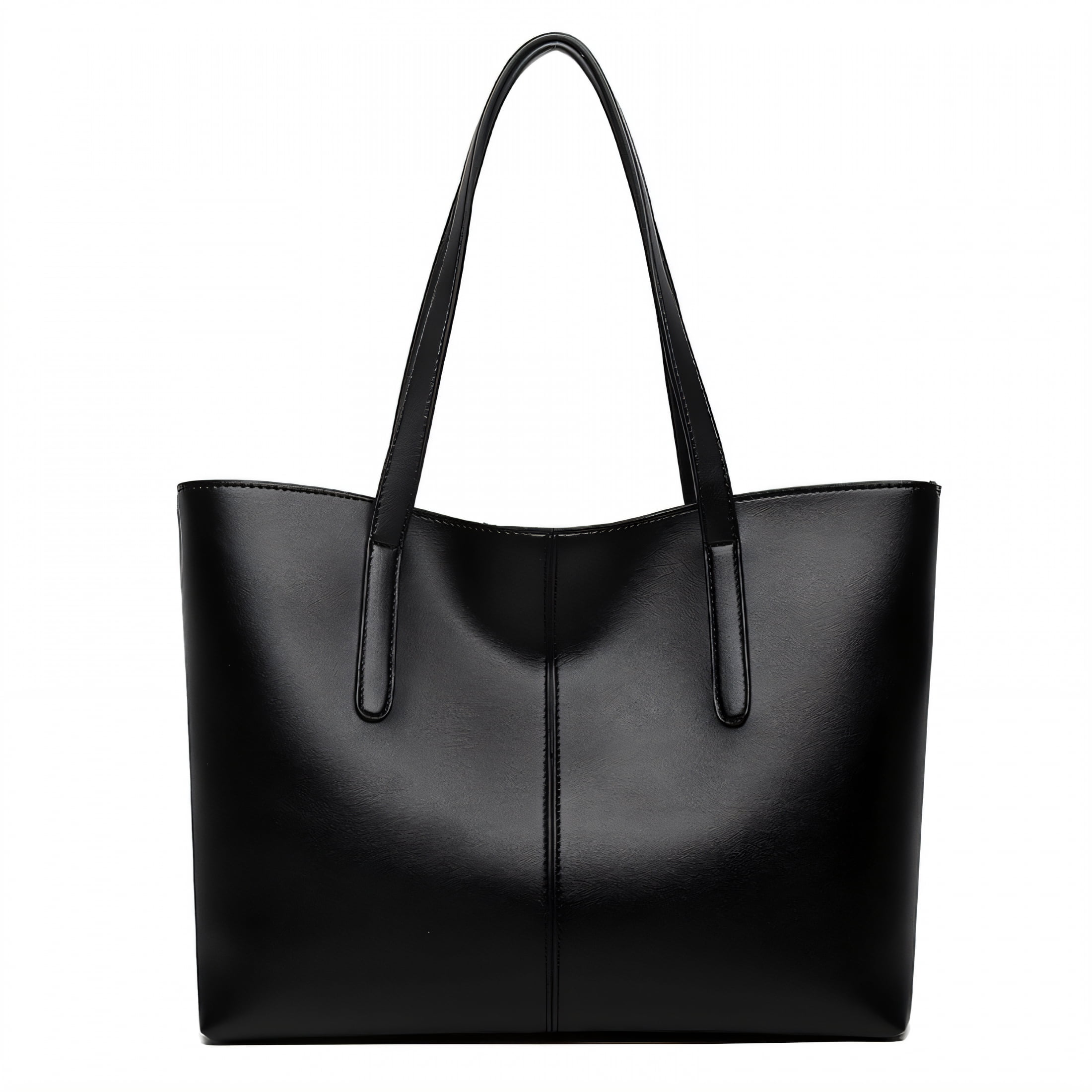 GASTROPOD Tote Bag for Women,Custom Shiny Hardware Leather Tote Bag for Women,Neat Item Organization Womens Work Bag,Black