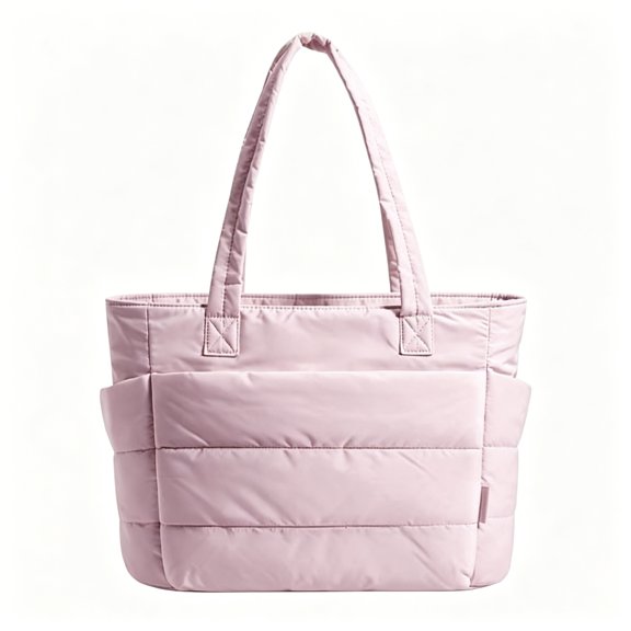 GASTROPOD Tote Bag for Women,Lightweight Puffy Tote Bag for Travel,Work,Beach,Gym,Shop,Pink Tote Bags for Women