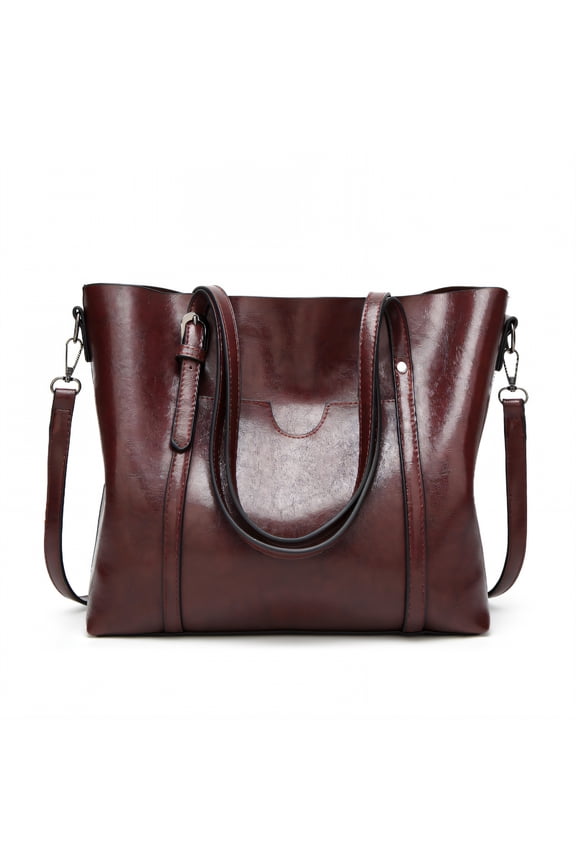 GASTROPOD Tote Bag for Women,Reinforced Shoulder Strap Leather Tote Bag for Women,Thick Hardware Womens Work Bag,Coffee