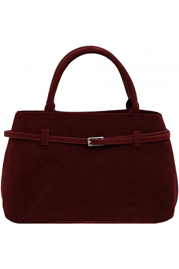 Tote Bag for Women Slouchy Work Tote Bag Faux Suede Top Handle Bag Retro Brown Suede Handbag Purse