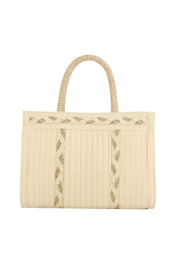 Tote Handbag Women Summer Purse Straw Raffia Beach Bag Square Woven Large Crossbody Shoulder Boho Work Satchel