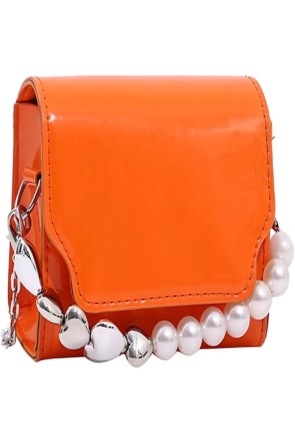 Tote Purse Clutch for Women Pearl Crossbody Shoulder Bag Patent Leather Evening Purses Handbag Silver Small Satchel