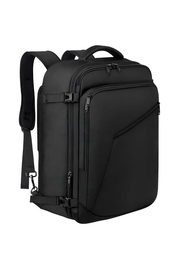 Travel Backpack, 40L Carry-On Backpack Air Approved Weekender Bag for Men and Women, Backpack with Laptop Compartment, Black