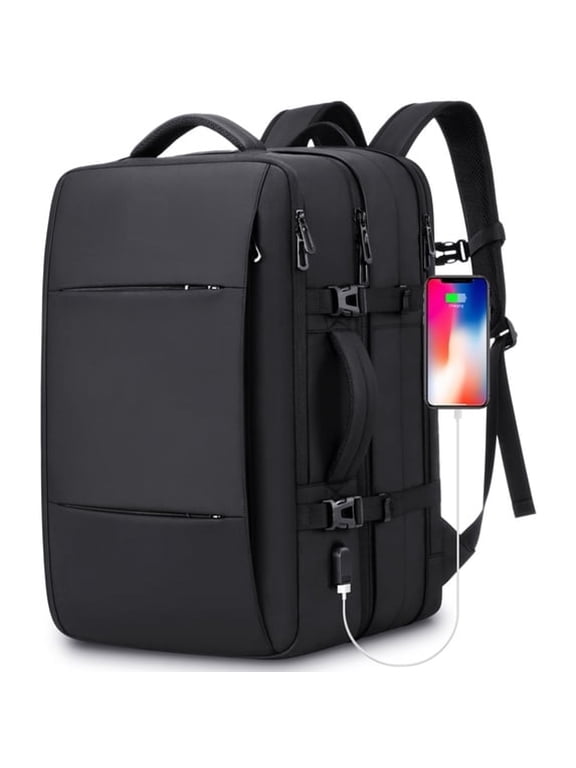 Travel Backpack with Usb Charging Port 40L Expandable 17 Inch Carry on Backpack Water-Resistant Work Business Laptop Backpack for Men Waterproof High Capacity Backpack