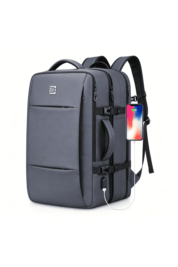Travel Backpack with Usb Charging Port 40L Expandable 17 Inch Carry on Backpack Water-Resistant Work Business Laptop Backpack for Men