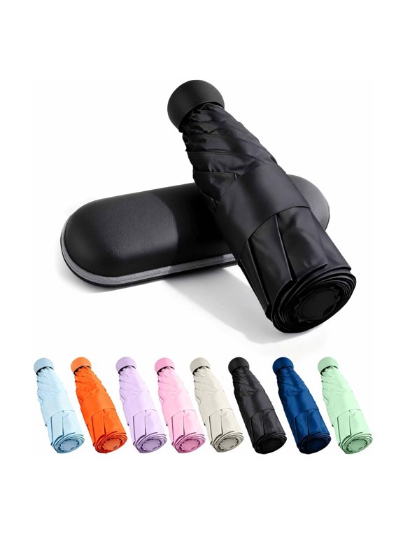 Travel Essentials Mini/Compact Umbrella for Purse-Small Lightweight,Uv Sun Protection,Tiny Umbrella for Men/Women/Kids