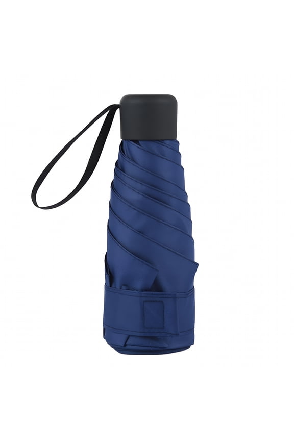 Travel Mini Umbrella UPF 50+ Sun Blocking UV Protection Five-Fold Umbrella Portable Lightweight Windproof Waterproof Folding Sun Rain Umbrella Pocket Parasol