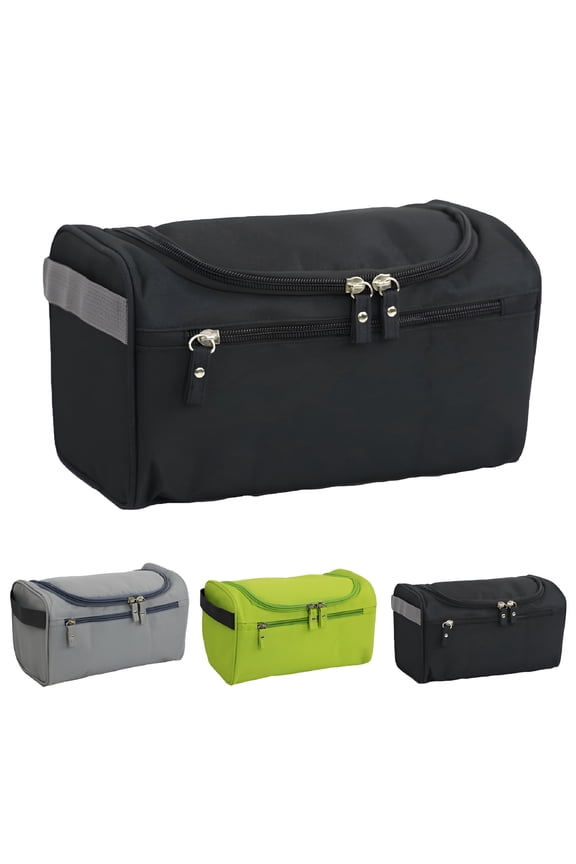 Travel Toiletry Bag for Men Women, Portable Cosmetic Organizer, Shaving Kit/Toiletries/Hygiene Accessories Duffel Zip Bag, Waterproof Gym Bag, Size: 5.12" x 9.84" x 5.51"