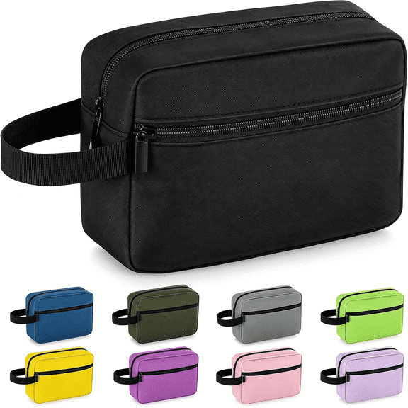 GASTROPOD Travel Toiletry Bag for Women and Men,Lightweight Makeup Bag Hanging Dopp Kit with Shaving Compartment Cosmetic Organizer Small Tool Bag Travel Essentials(Black)