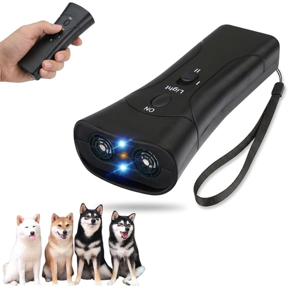 GASTROPOD Ultrasonic Dog Bark Deterrent Device with Flashlight,Portable Pet Trainer with 2 Adjustable Modes for Barking,Jumping&Bad Behavior-Dog Bark Deterrent
