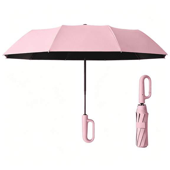 GASTROPOD Umbrella for Rain & Sun,Automatic Folding Uv Umbrellas with Ring Handle,Compact Reverse Umbrella,Uv-Blocking Canopy,Wind and Water Resistant Design for Daily Commute & Travel