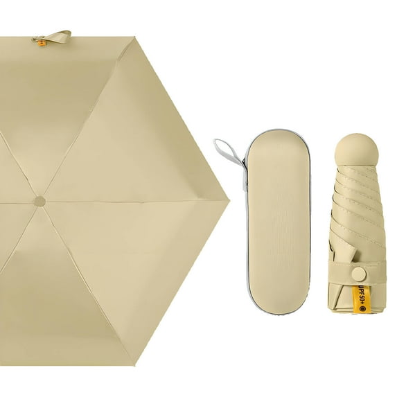 GASTROPOD Umbrellas for Rain Compact Folding Mini Umbrella UV Protection Totes Umbrellas 90x52cm,Brown