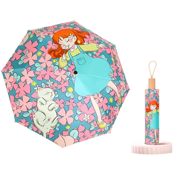 GASTROPOD Umbrellas for Rain,Reinforced Rib System Mini Umbrella,Stable Under Strong Winds Travel Umbrella,Style1