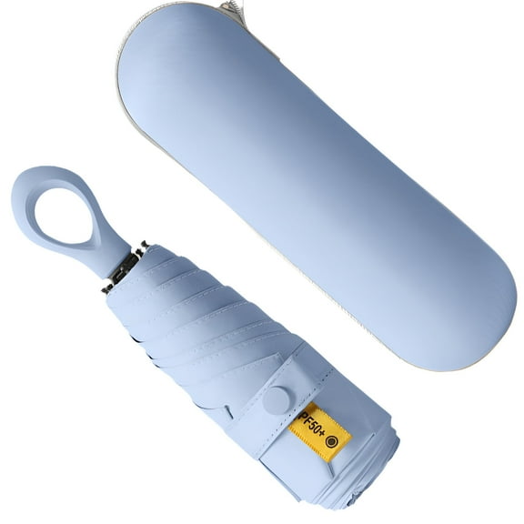 MISSMILE Umbrellas for Rain, Small Folding Design for Women, Travel Friendly, Blue